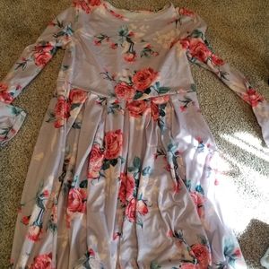 Boho floral midi dress